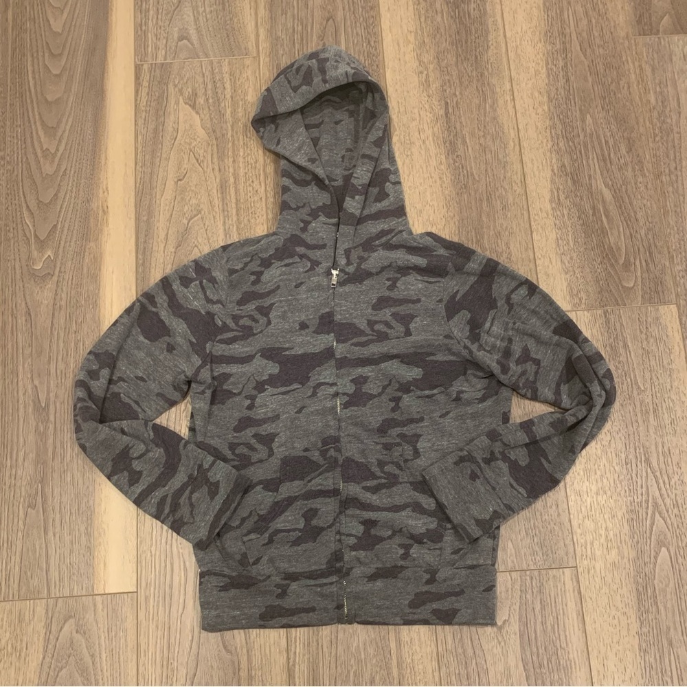 MONROW Camo Zip Up Hoodie